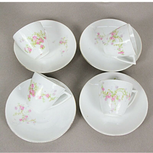 Servizio da caffe antico in porcellana anni 30 tazze tazzine fiori Ginori Doccia Categoria  Ceramiche e Porcellane