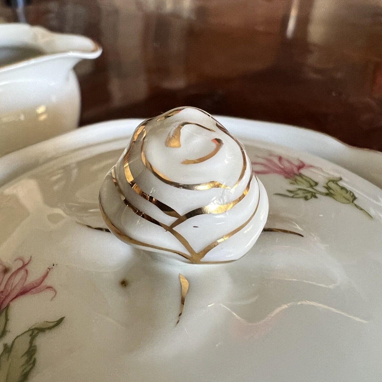 Servizio da caffe antico in porcellana Bavaria Seltmann tazzine a fiori e oro x6 Categoria Servizio tazze - Tazze