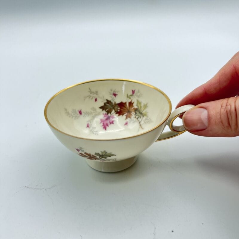 Servizio da caffe antico in porcellana Bavaria tazze tazzine a fiori e oro per 2 Categoria  Ceramiche e Porcellane