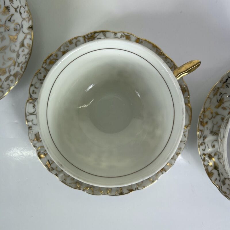 Servizio da tè the antico in porcellana Bavaria anni 40 tazze tazzine oro 19pz Categoria Servizio tazze - Tazze