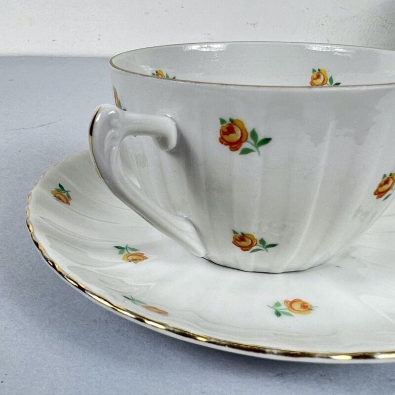 Servizio da tè the antico in porcellana bianca Bavaria anni 60 set tazze Rose Categoria  Servizio tazze - Tazze