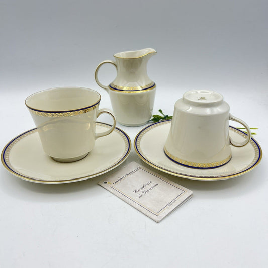 Servizio da tè the per due antico in porcellana Bavaria oro Tazzine + lattiera Categoria Servizio tazze - Tazze