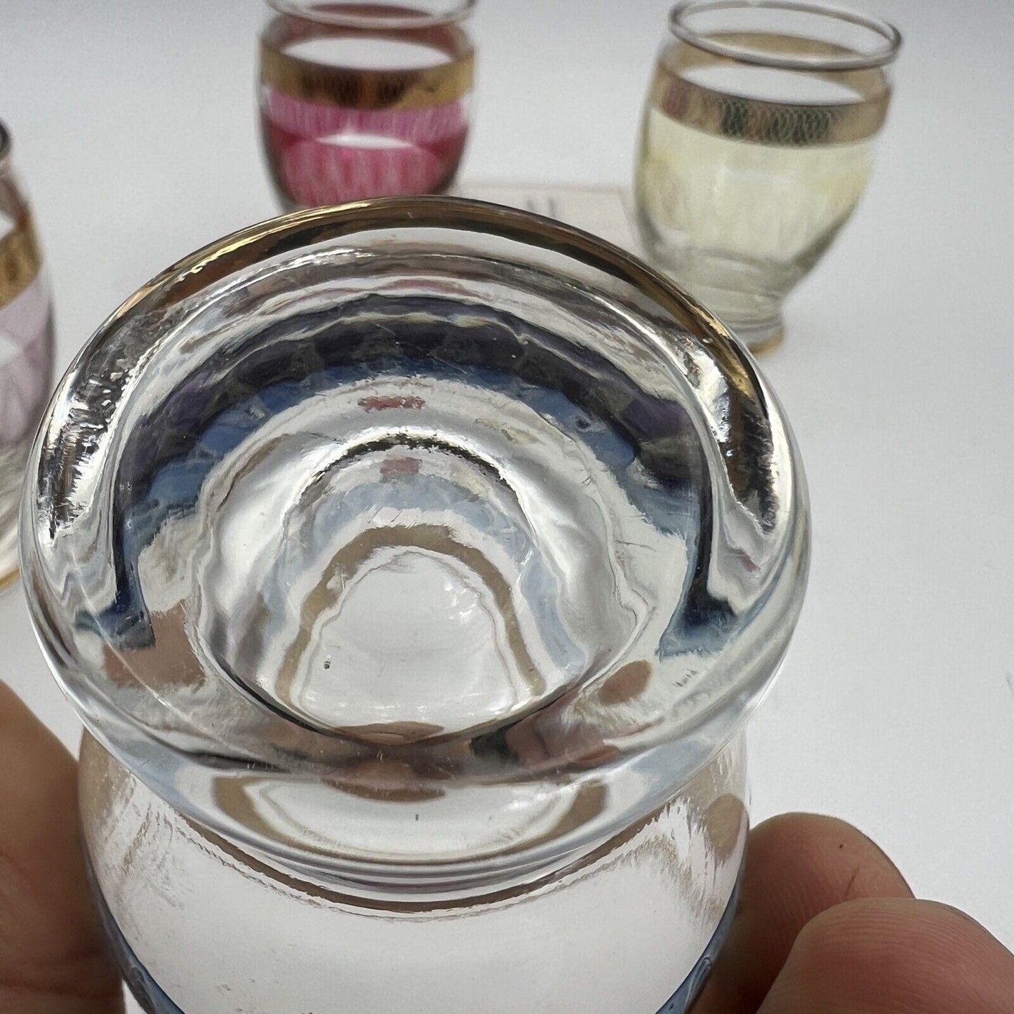 Servizio di bicchierini vintage in vetro da per liquore anni 50 set bicchieri Categoria  Vetri e Cristalli