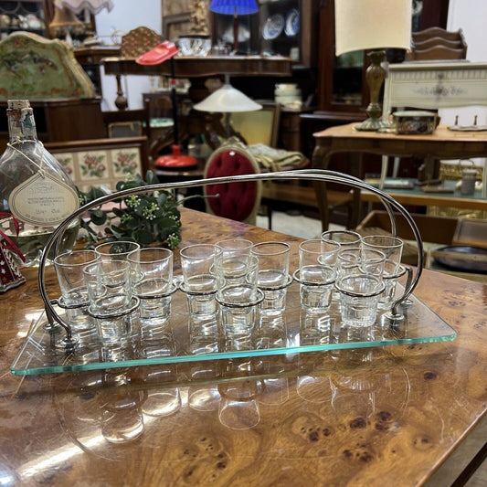 Servizio di bicchierini vintage in vetro da per liquore set bicchieri Rosolio 60 Categoria Vetri e Cristalli