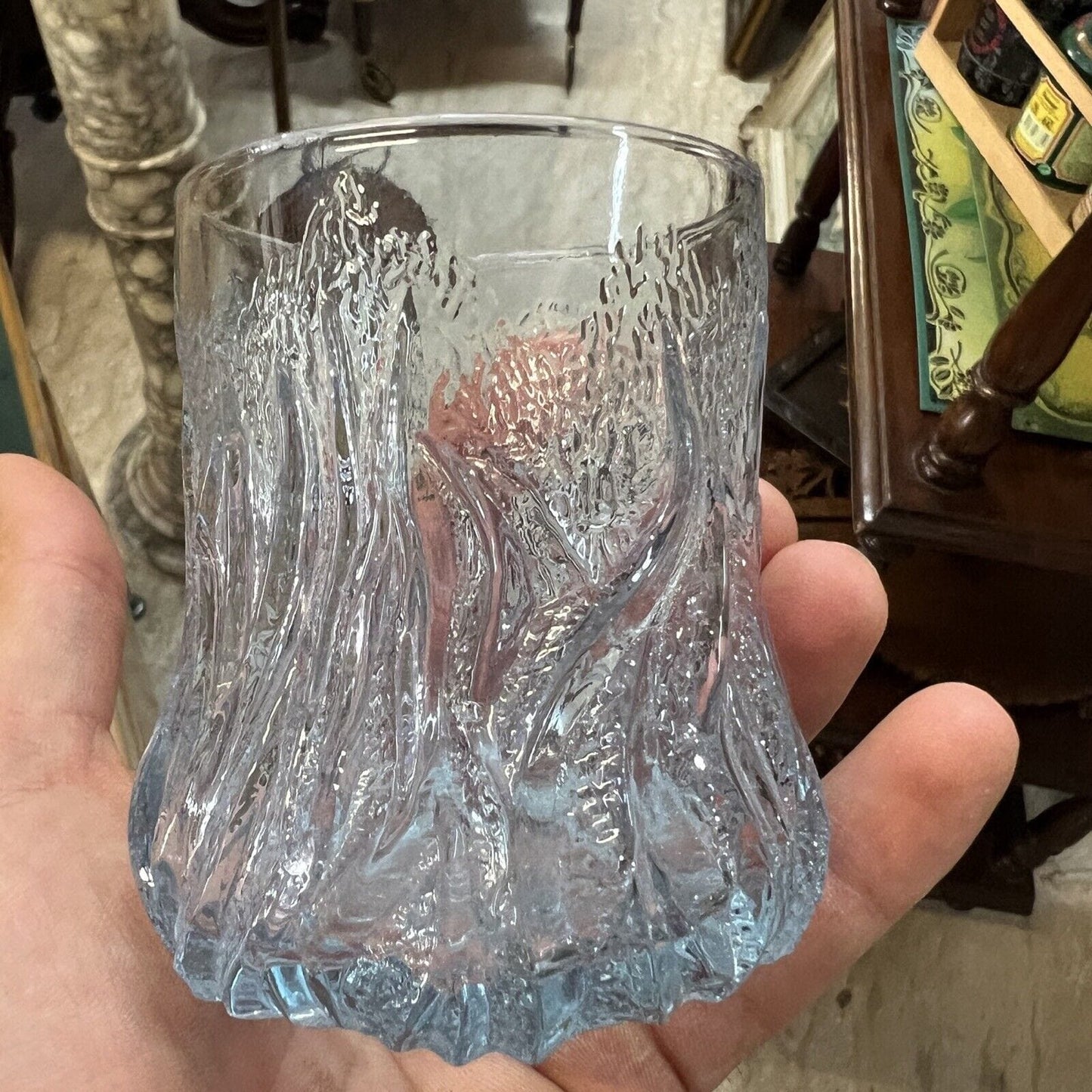 Set Bicchieri anni 70 in vetro alessandrite al neodimio da bibita Acqua Cocktail Categoria Vetri e Cristalli