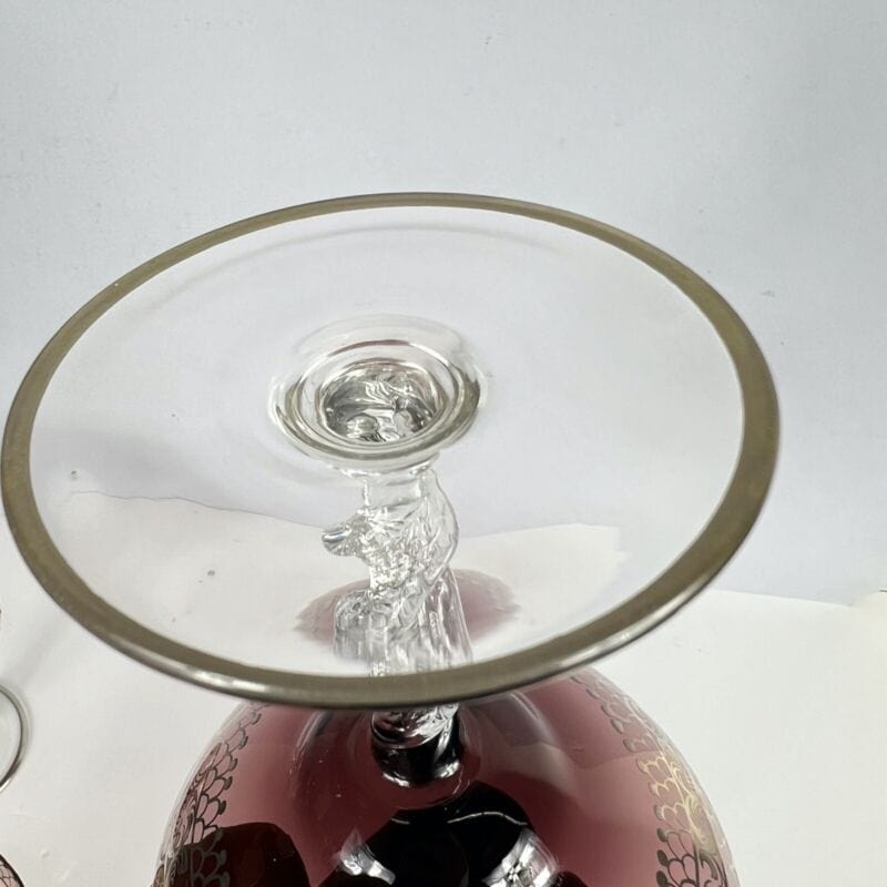 Set Bicchieri Coppe Champagne in vetro di murano soffiato argento Calici liberty Categoria Vetri e Cristalli