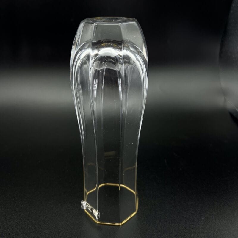 Set Bicchieri vintage in cristallo ottagonali profilo oro per long drink anni 70 Categoria Vetri e Cristalli