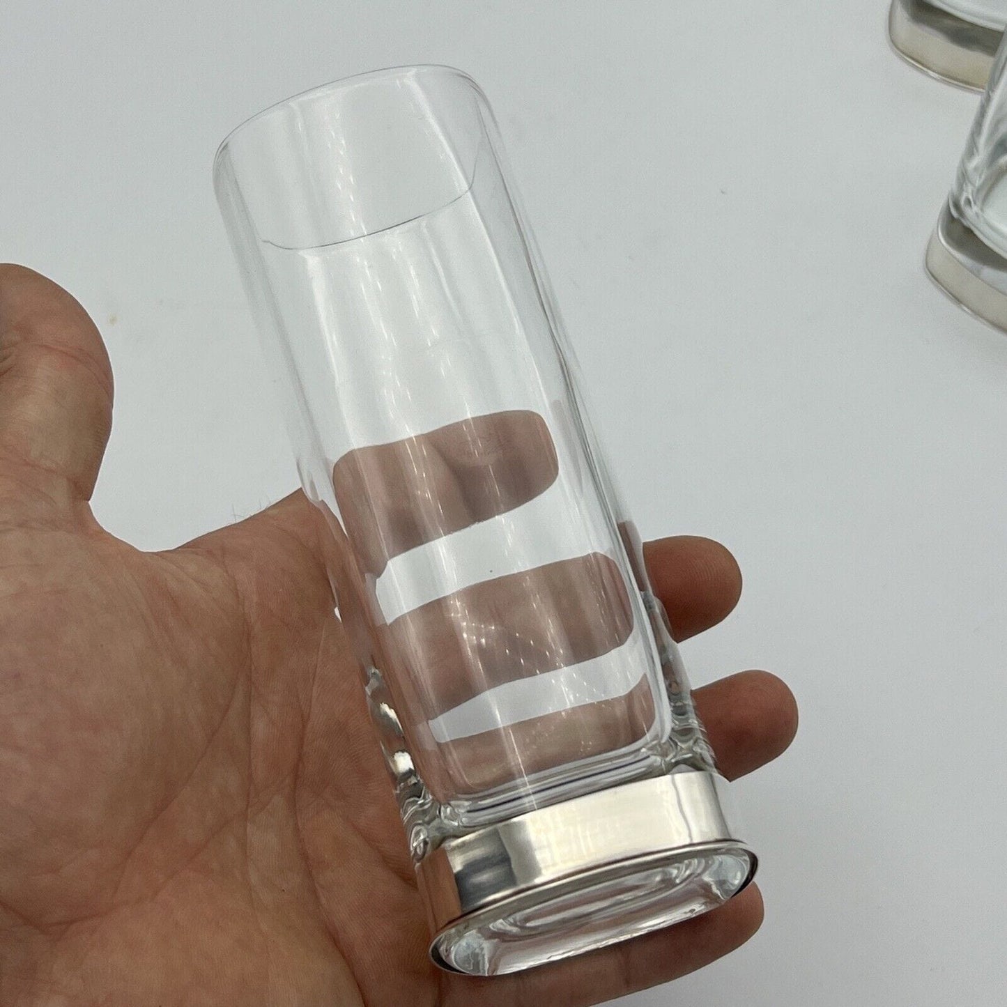 Set Bicchieri vintage servizio in cristallo Argento 800 per Cocktail Long Drink Categoria Vetri e Cristalli