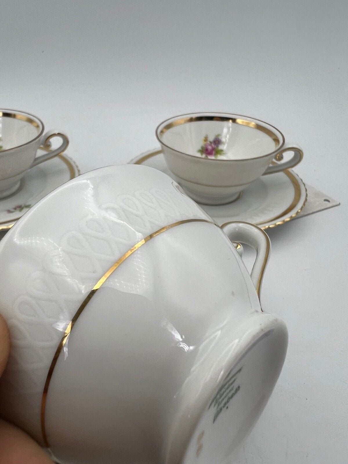 Set da 4 caffe antico Bavaria in porcellana Seltmann Elisabeth Tazzine anni 50 Categoria Servizio tazze - Tazze