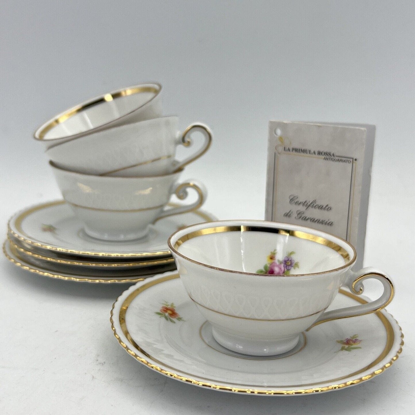 Set da 4 caffe antico Bavaria in porcellana Seltmann Elisabeth Tazzine anni 50 Categoria Servizio tazze - Tazze