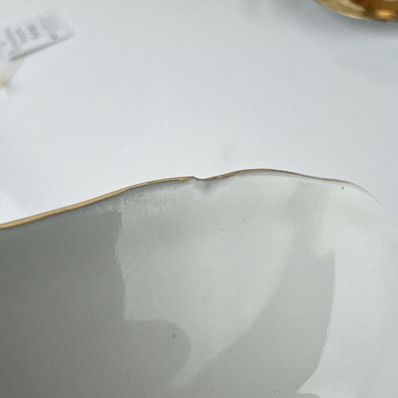 Set da tè the per due antico in porcellana bianca e oro 24 kt vintage bavaria Categoria Servizio tazze - Tazze