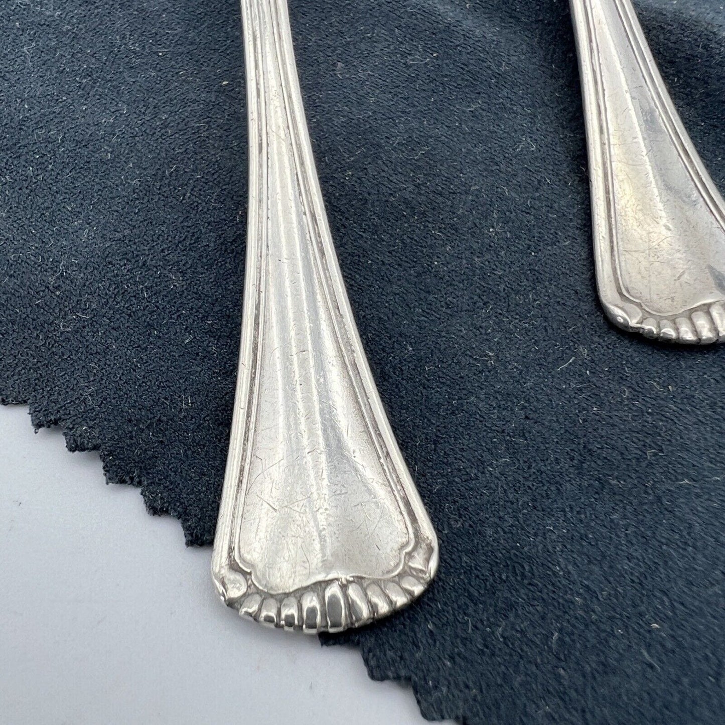 Set di 2 cucchiaini cucchiai da the in Argento 800 anni '40 '50 Calegaro Luigi Categoria Sheffield & Argento