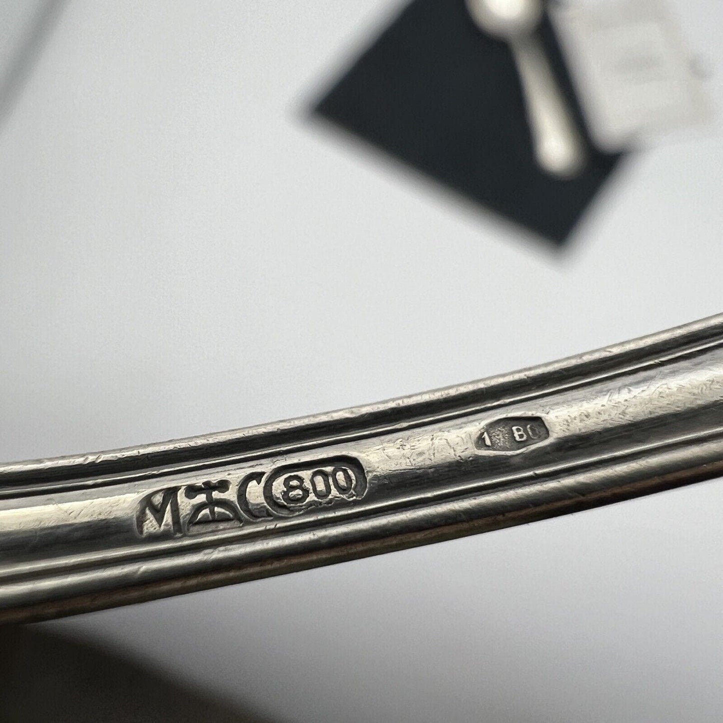 Set di 2 cucchiaini cucchiai in Argento 800 Antichi anni '30 '40 Clementi Mantel Categoria Sheffield & Argento