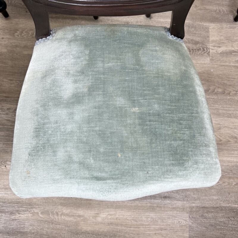 Set di 4 Sedie sala da pranzo antiche in legno di mogano scuro stile 800 inglese Categoria Arredamento