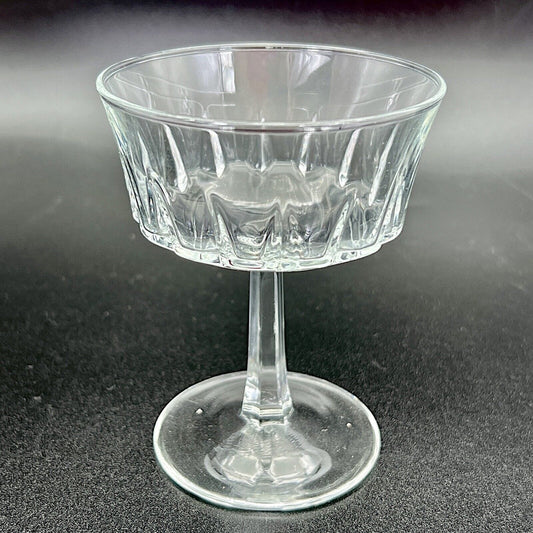 Set di 6 bicchieri a calice in cristallo anni 70 da champagne coppa Vintage Categoria Vetri e Cristalli