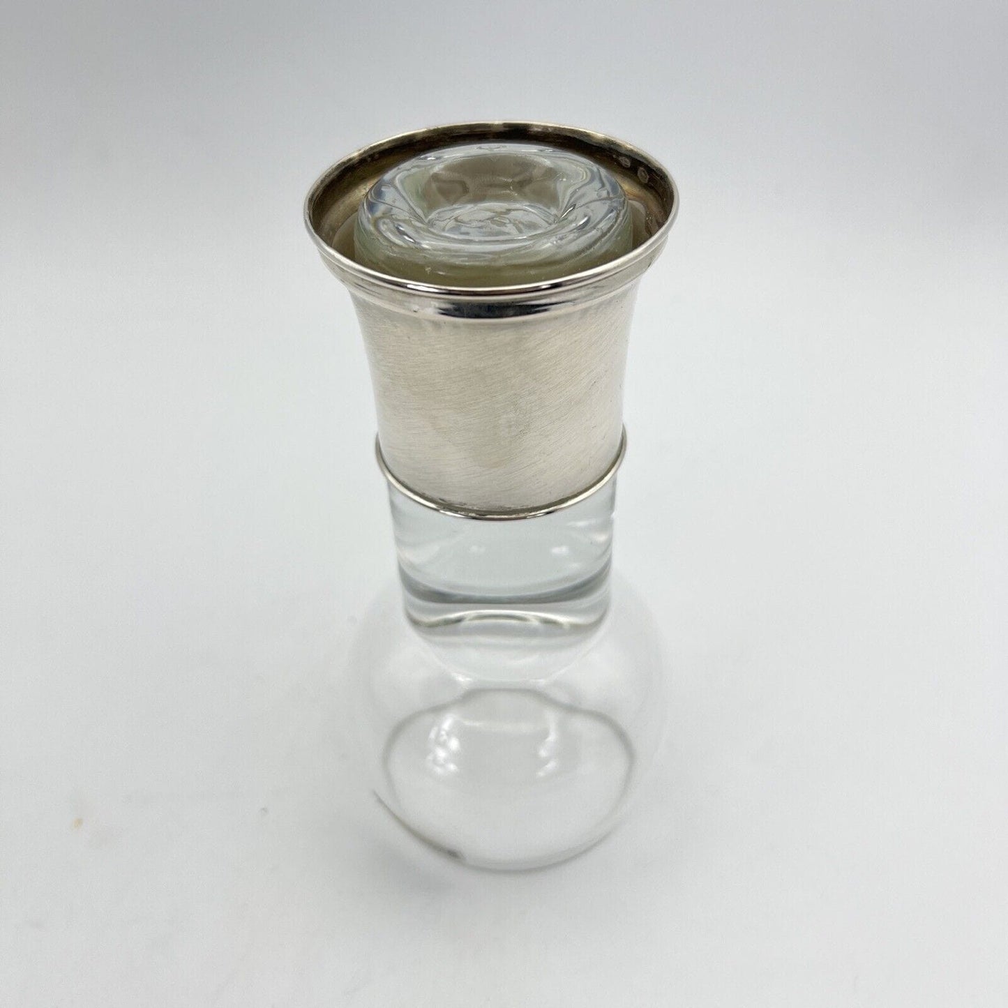 Set di 6 bicchieri da cognac brandy whisky in cristallo e argento 800 anni 50 60 Categoria Vetri e Cristalli