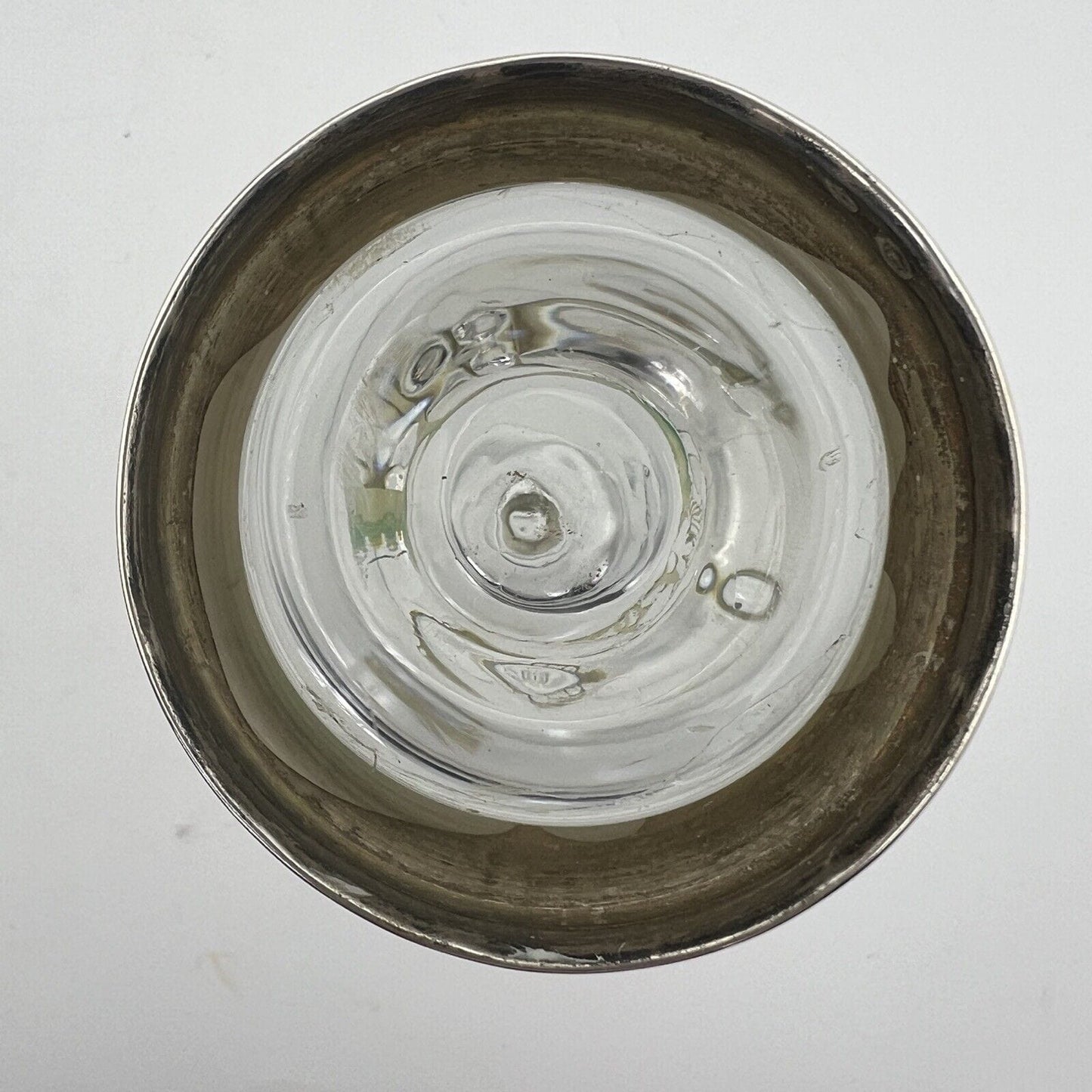 Set di 6 bicchieri da cognac brandy whisky in cristallo e argento 800 anni 50 60 Categoria Vetri e Cristalli