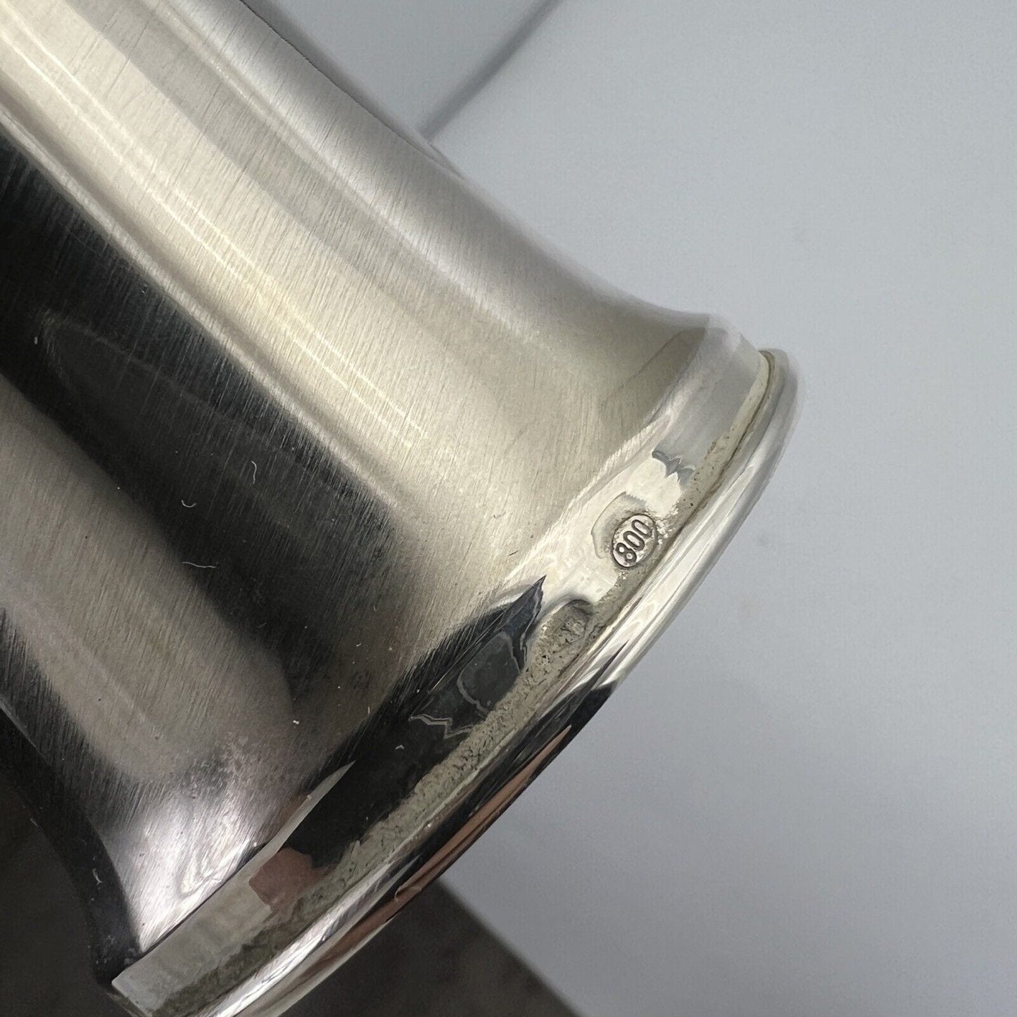 Set di 6 bicchieri da cognac brandy whisky in cristallo e argento 800 anni 50 60 Categoria Vetri e Cristalli