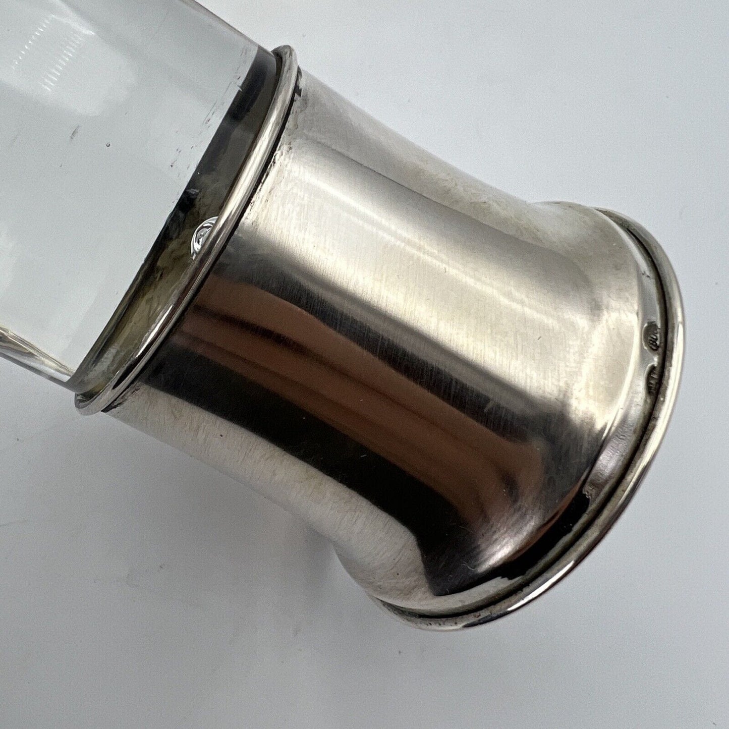 Set di 6 bicchieri da cognac brandy whisky in cristallo e argento 800 anni 50 60 Categoria Vetri e Cristalli