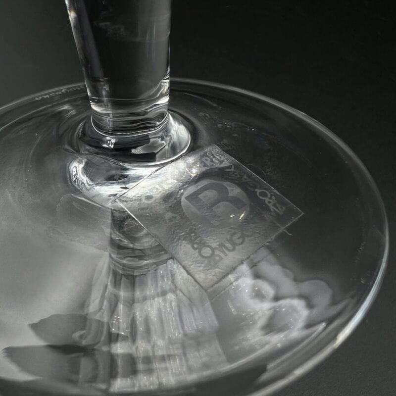 Set di 6 Bicchieri vintage a calice in cristallo Rogaska in stile deco anni 70 Categoria Vetri e Cristalli