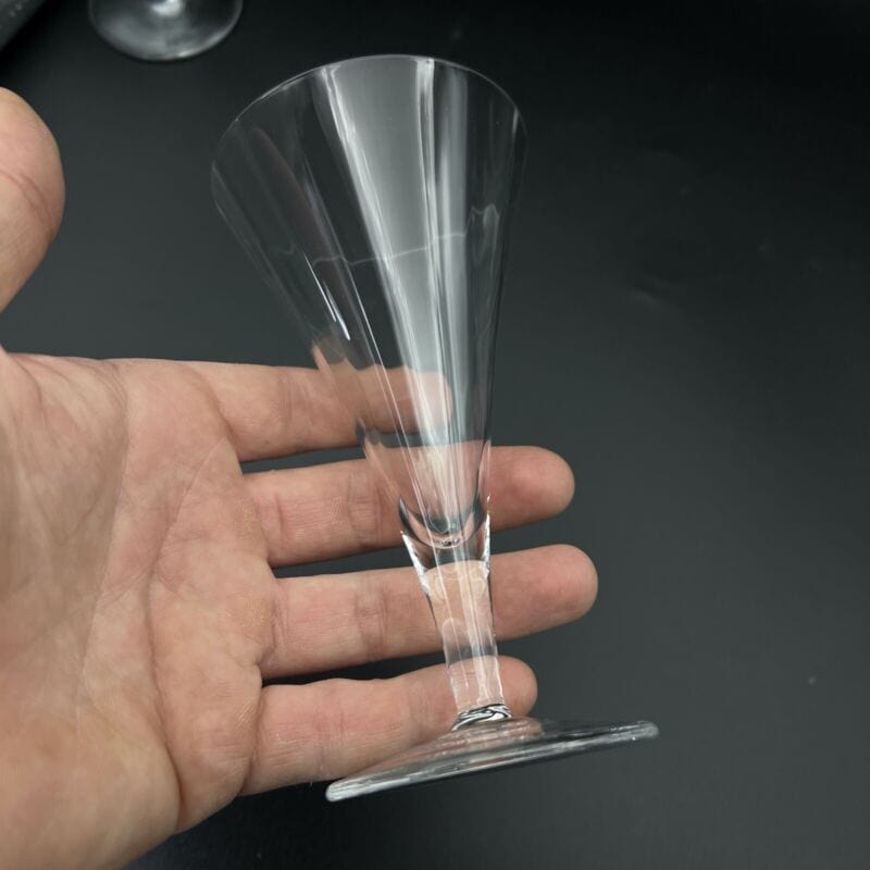 Set di 6 Bicchieri vintage a calice in cristallo Rogaska in stile deco anni 70 Categoria Vetri e Cristalli