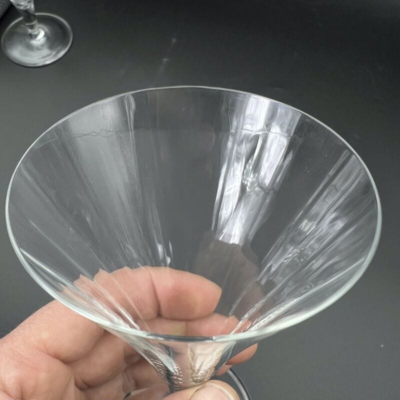 Set di 6 Bicchieri vintage a calice in cristallo Rogaska in stile deco anni 70 Categoria Vetri e Cristalli