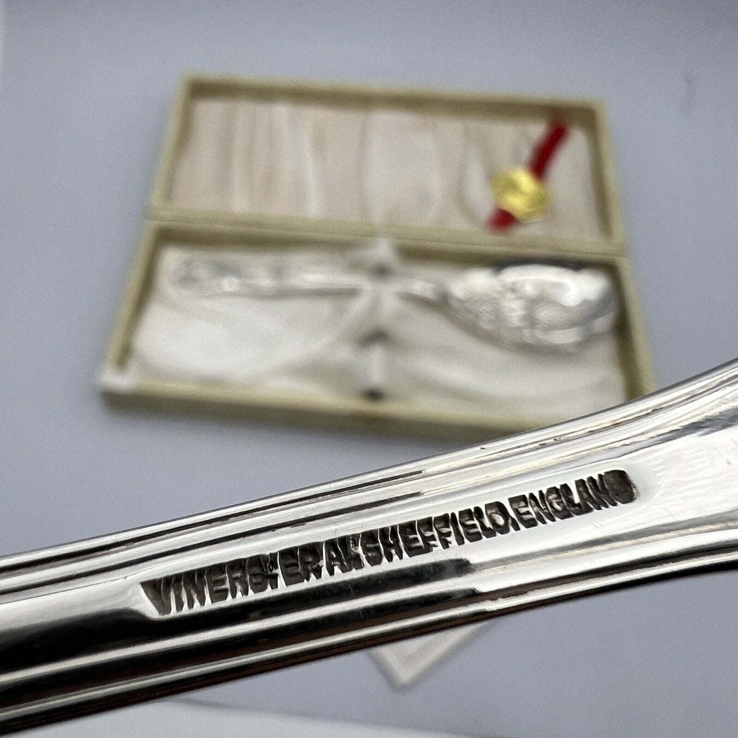 Set di Antiche Posate in argento sheffield cucchiaio forchetta da insalata '40 Categoria Sheffield & Argento