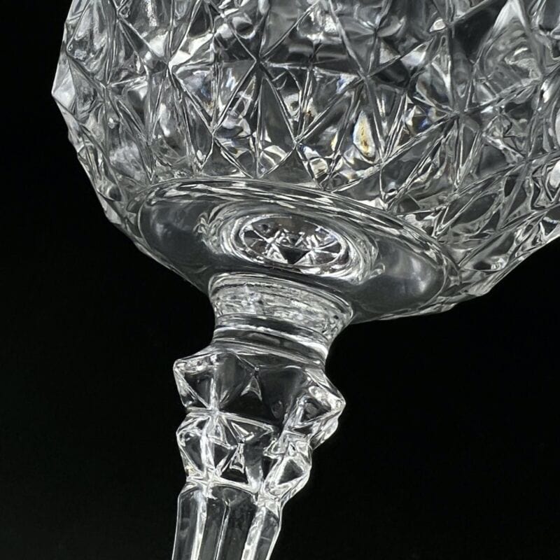Set di bicchieri a calice in cristallo anni '70 vintage per vino spumante vetro Categoria Vetri e Cristalli