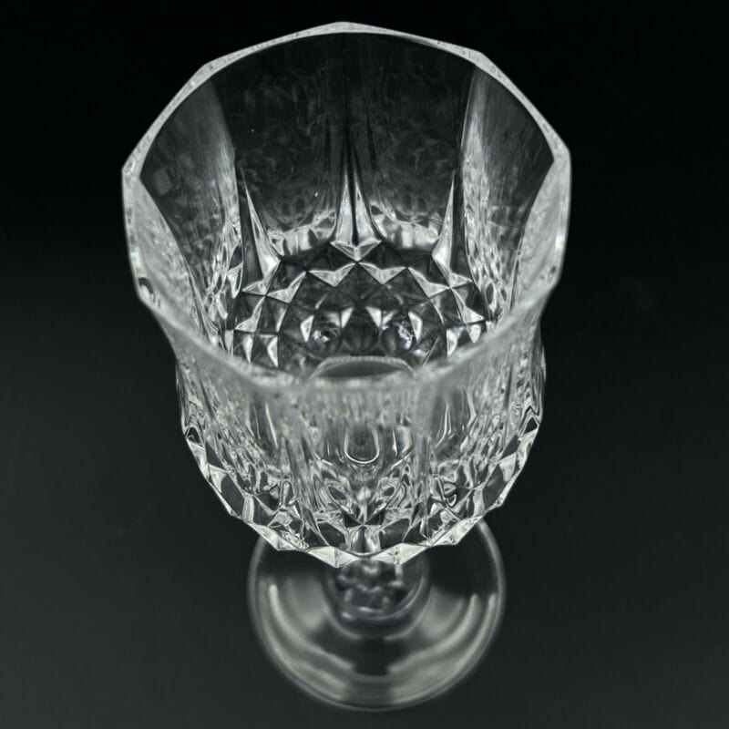 Set di bicchieri a calice in cristallo anni '70 vintage per vino spumante vetro Categoria Vetri e Cristalli
