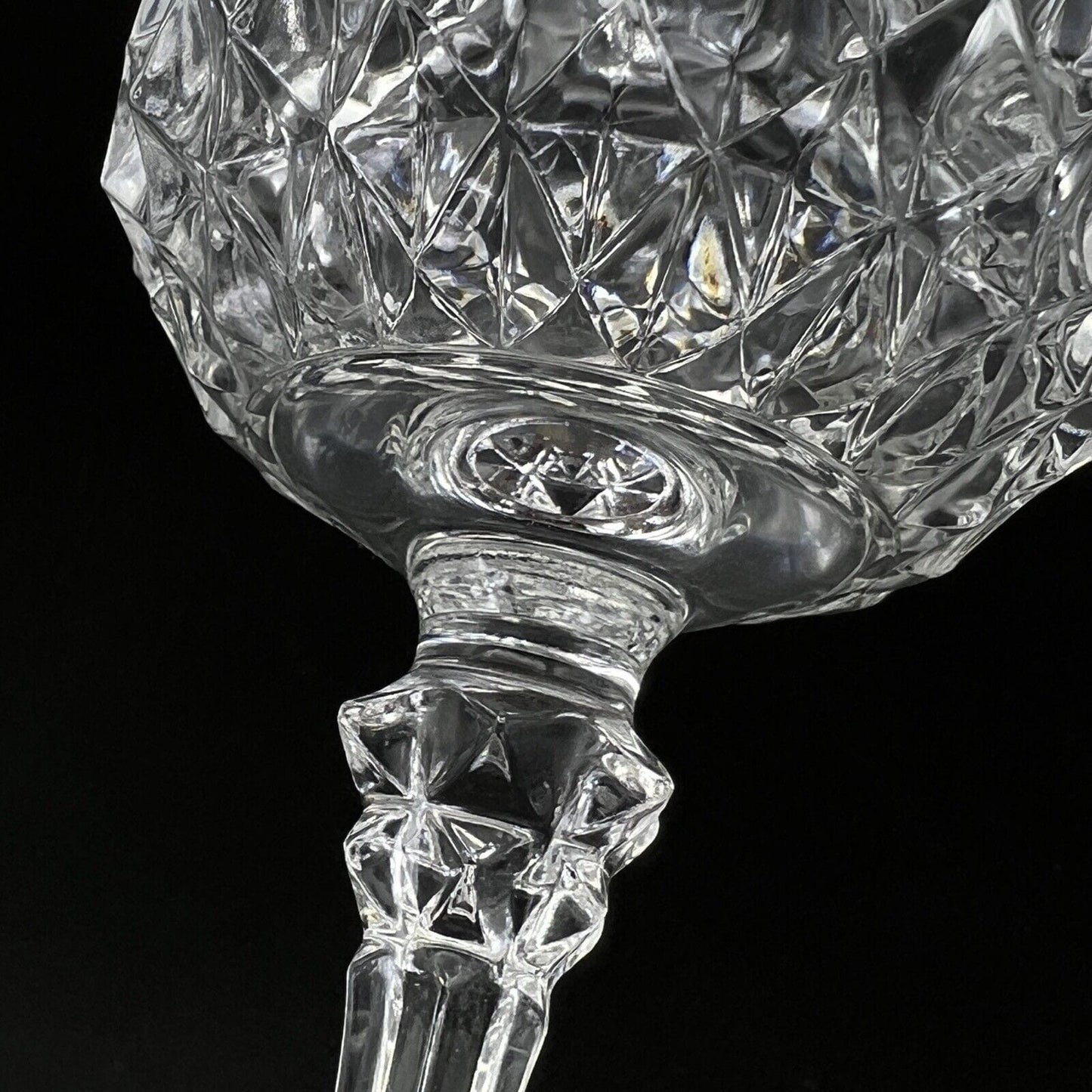 Set di bicchieri a calice in cristallo anni '70 vintage per vino spumante vetro Categoria Vetri e Cristalli