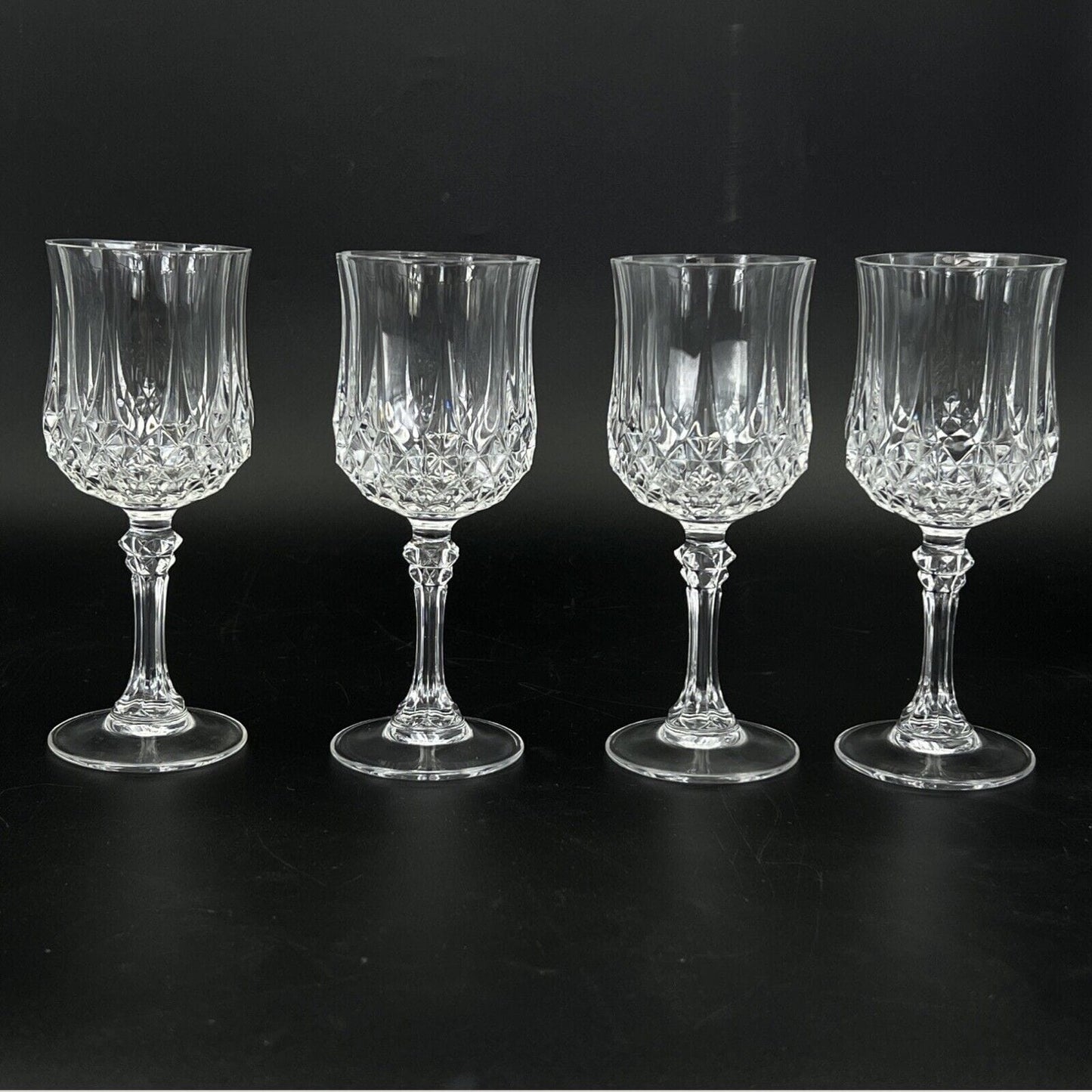 Set di bicchieri a calice in cristallo anni '70 vintage per vino spumante vetro Categoria Vetri e Cristalli