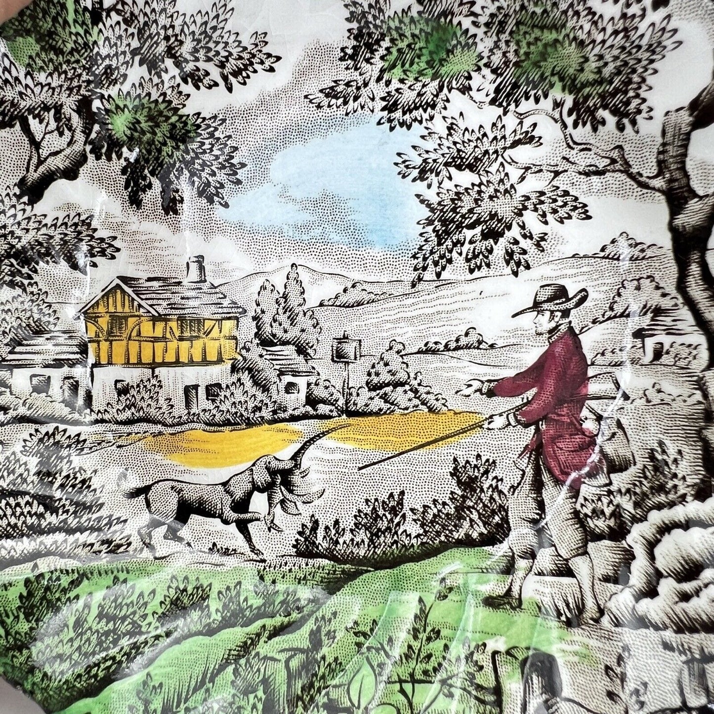 Set di ciotoline Piattini inglesi in ceramica IL CACCIATORE Caccia d'epoca 900 Categoria Centrotavola e Ciotole