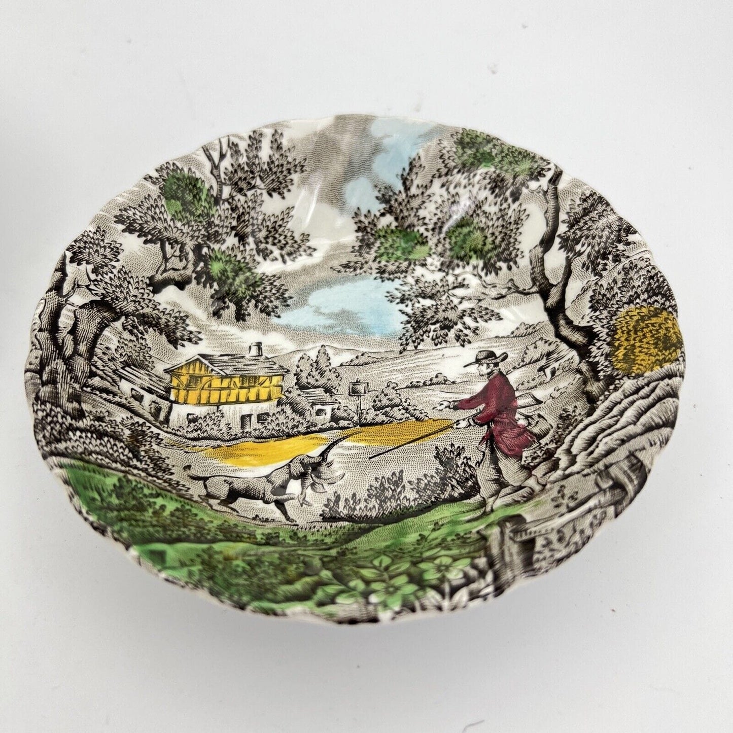 Set di ciotoline Piattini inglesi in ceramica IL CACCIATORE Caccia d'epoca 900 Categoria Centrotavola e Ciotole