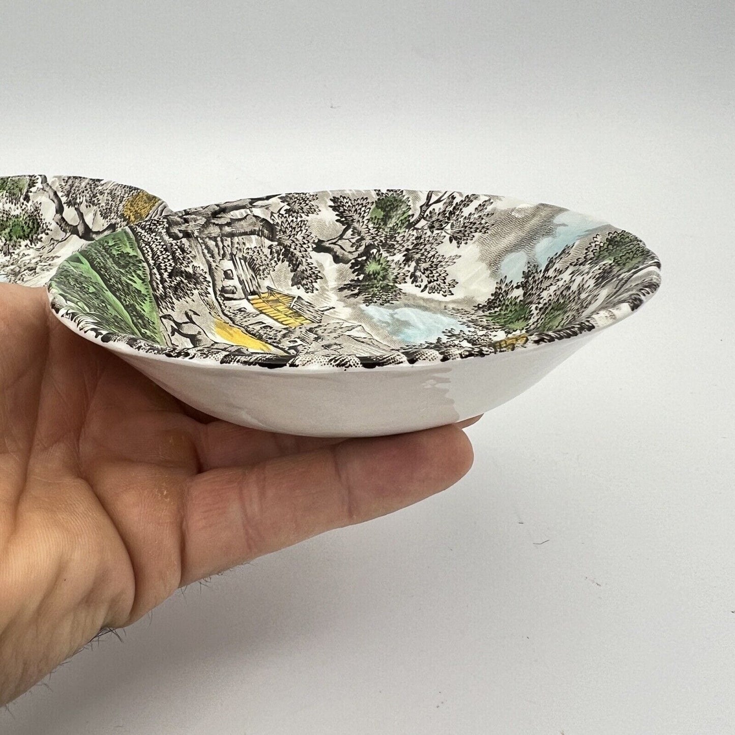 Set di ciotoline Piattini inglesi in ceramica IL CACCIATORE Caccia d'epoca 900 Categoria Centrotavola e Ciotole