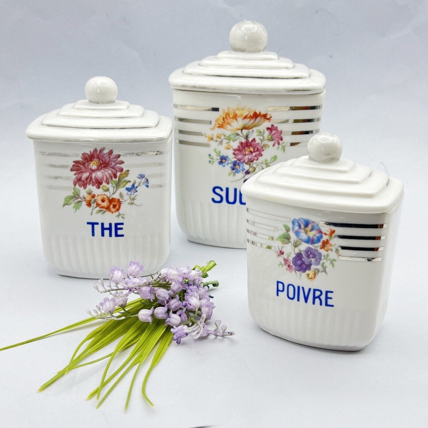 Set di Contenitori Cucina ceramica The Zucchero Pepe Vintage anni '40 Stile Deco Categoria Altro