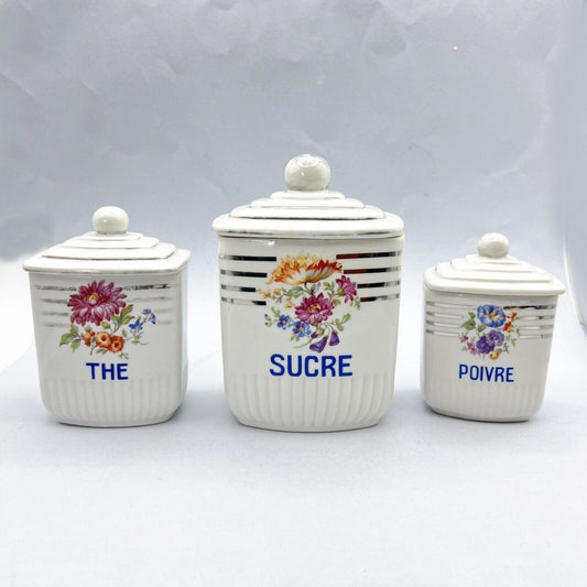 Set di Contenitori Cucina ceramica The Zucchero Pepe Vintage anni '40 Stile Deco Categoria Altro