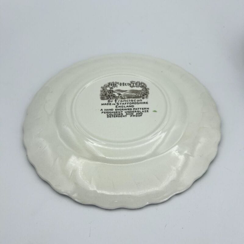 Set di Piattini piatti inglesi in ceramica IL CACCIATORE Caccia d'epoca 900 Categoria Piatti e Piattini