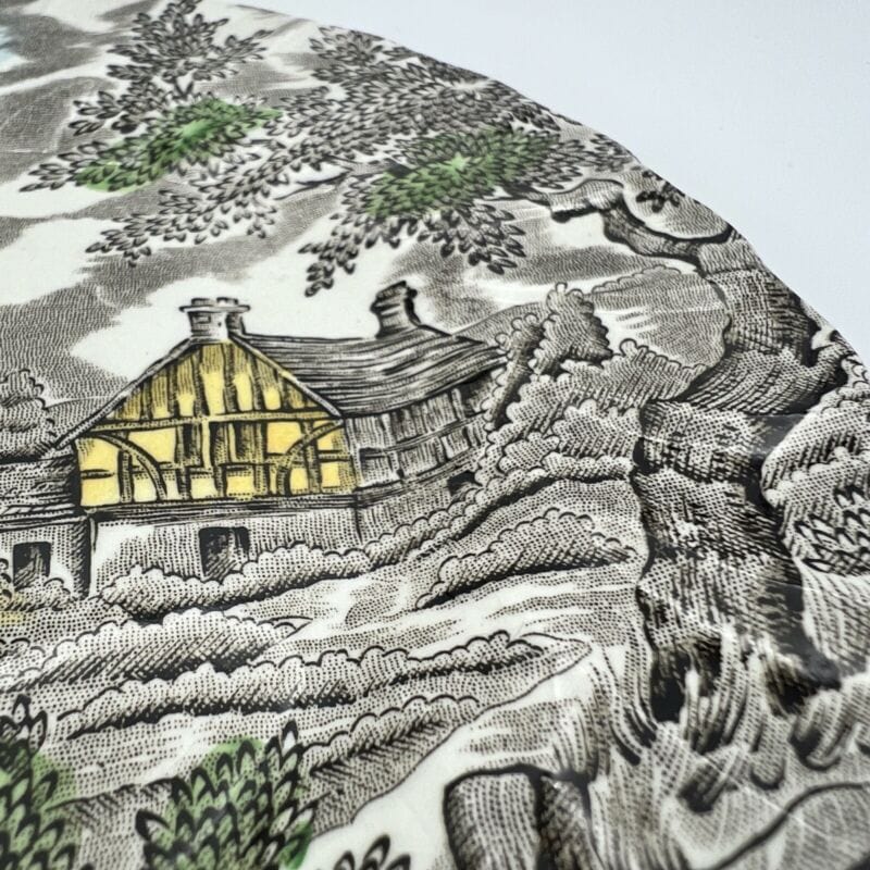 Set di Piattini piatti inglesi in ceramica IL CACCIATORE Caccia d'epoca 900 Categoria Piatti e Piattini