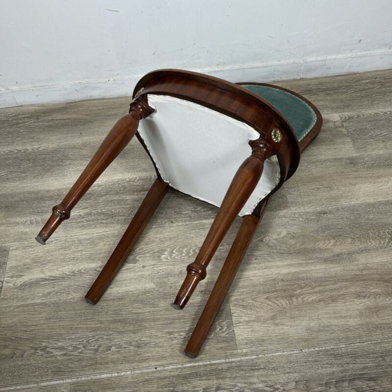 Set di quattro Sedie antiche Francesi anni 20 30 in legno sedia imbottita Verde Categoria Sedie