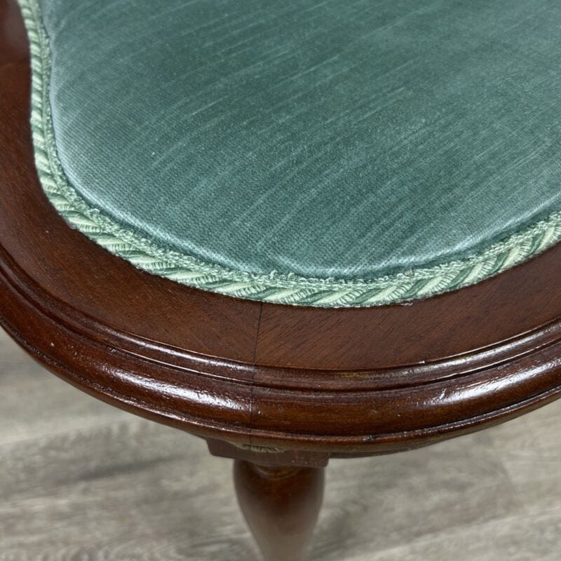 Set di quattro Sedie antiche Francesi anni 20 30 in legno sedia imbottita Verde Categoria Sedie