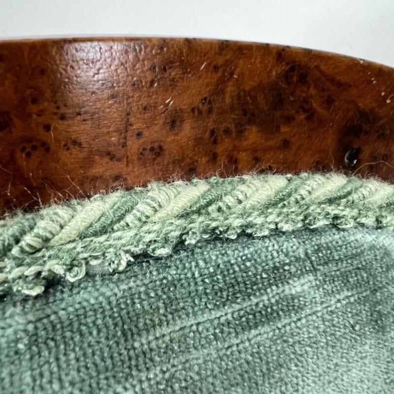 Set di quattro Sedie antiche Francesi anni 20 30 in legno sedia imbottita Verde Categoria Sedie