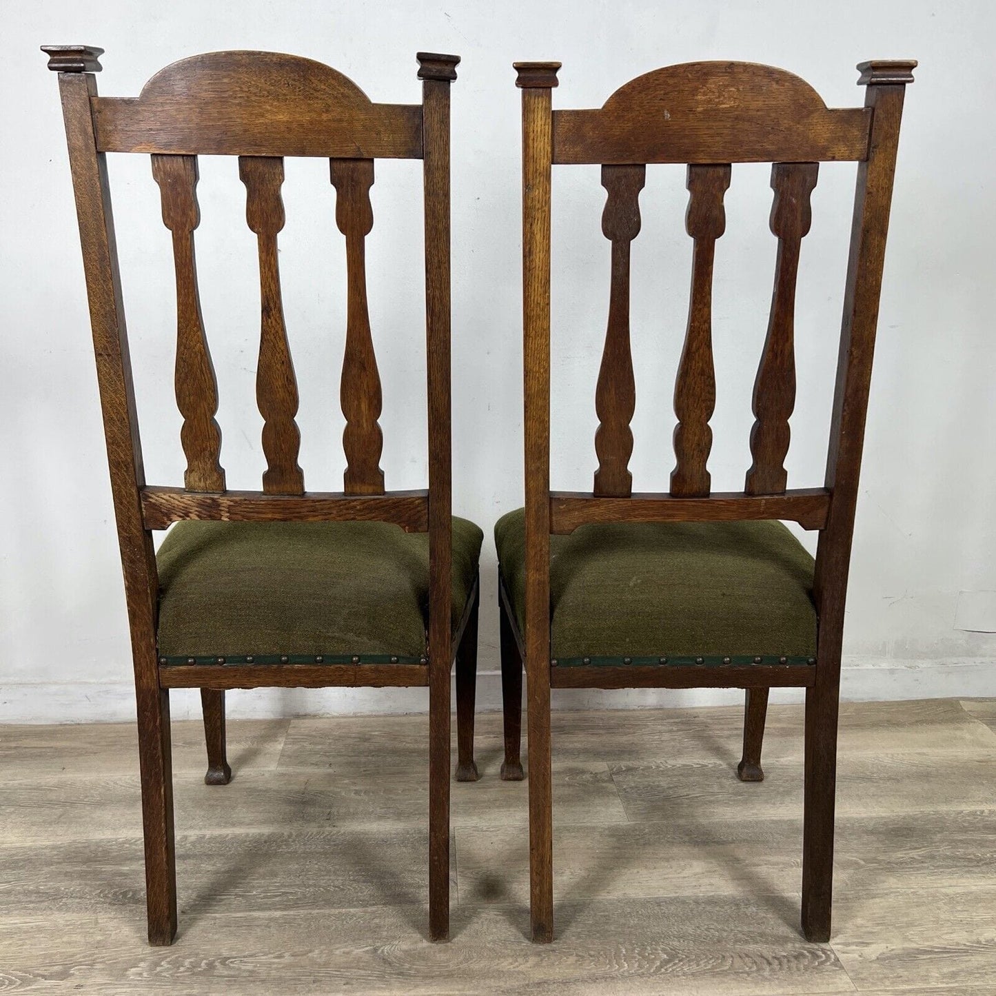 Set di quattro sedie d'epoca in legno antiche stile art nouveau Inglesi anni 30 Categoria Sedie