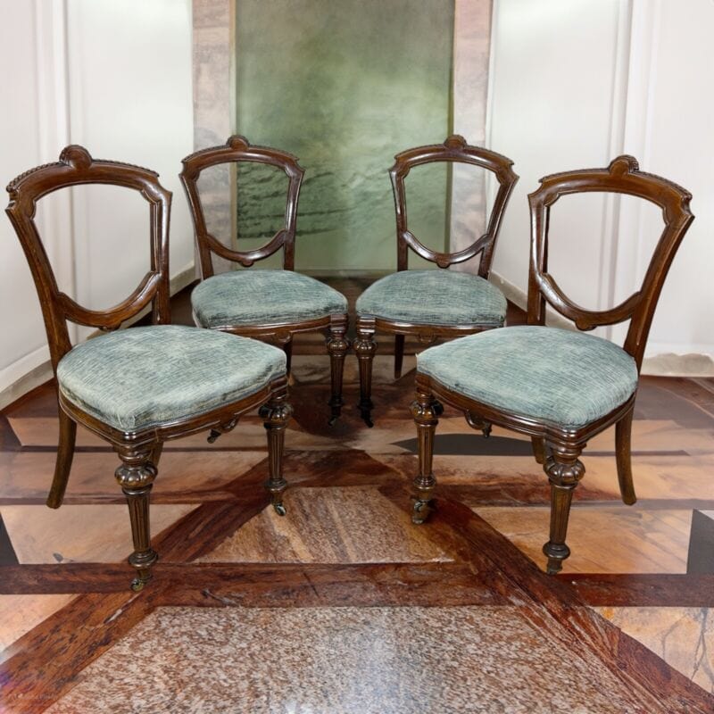 Antiquariato Sedie In Noce Imbottite Legno Sedie Antiquariato Set