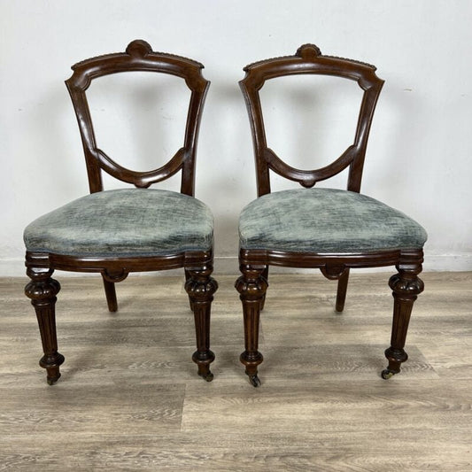 Set di quattro Sedie da pranzo antiche in legno intagliato stile inglese 800 Categoria  Sedie