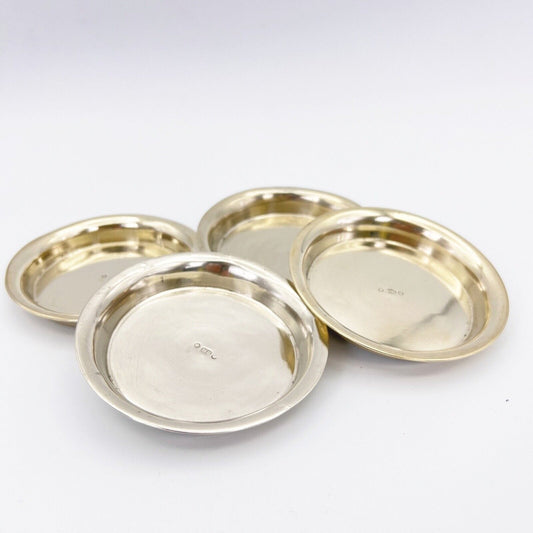 Set di quattro sottobicchieri vintage in argento anni '60 punzone MB Categoria  Sheffield & Argento