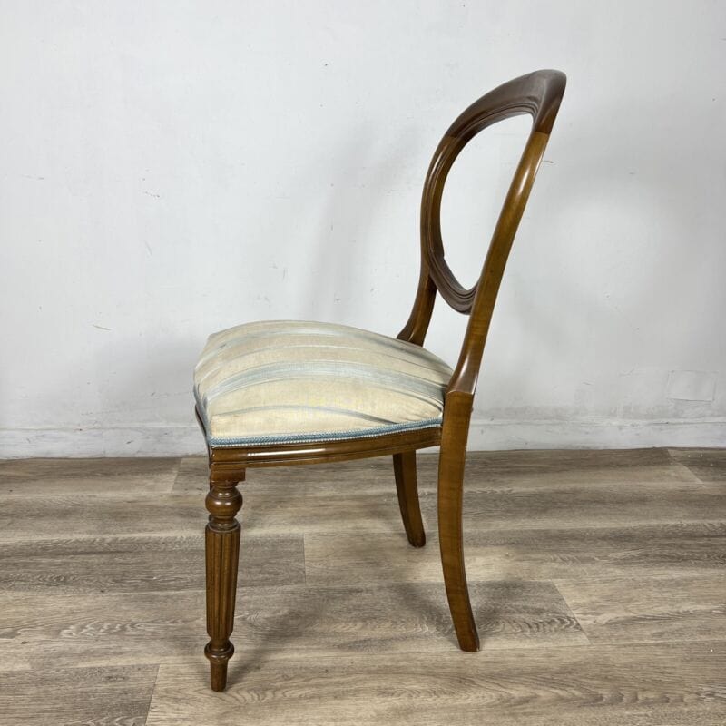 Set di sei Sedie antiche per sala da pranzo inglesi in stile 800 vittoriano Noce Categoria Sedie