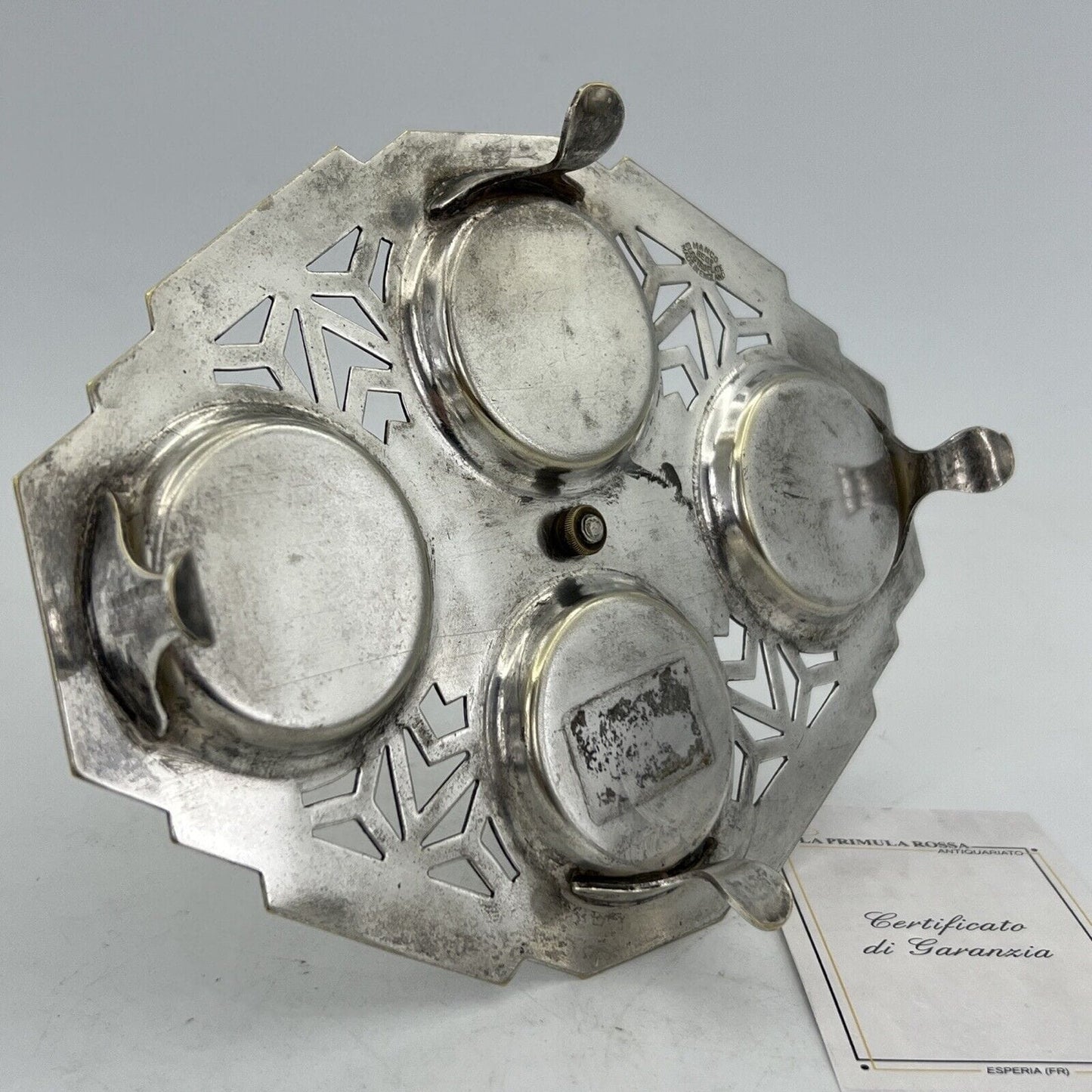 Set Porta uova uovo antico in argento sheffield silver plate inglese egg Cruet Categoria  Sheffield & Argento