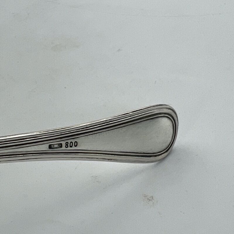 Set portauovo in argento 800 con cucchiaino porta uovo anni 60 vintage Colazione Categoria Sheffield & Argento