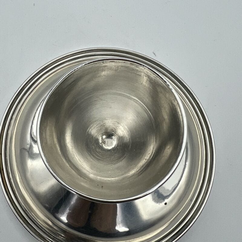Set portauovo in argento 800 con cucchiaino porta uovo anni 60 vintage Colazione Categoria Sheffield & Argento