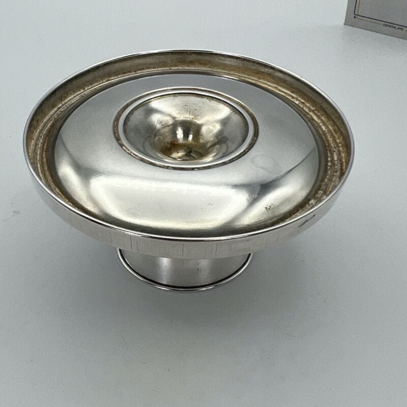 Set portauovo in argento 800 con cucchiaino porta uovo anni 60 vintage Colazione Categoria Sheffield & Argento